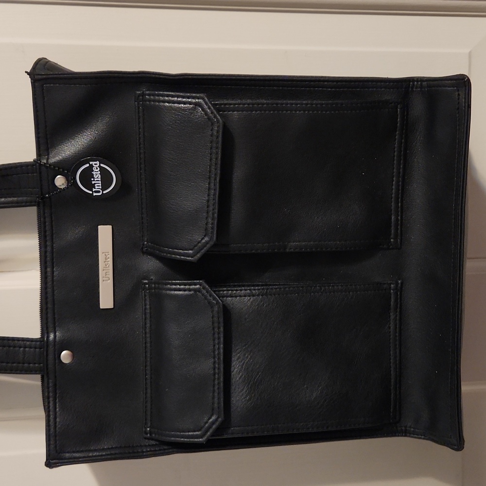 Unlisted by Kenneth Cole Black Leather Handbag purse - Picture 4 of 10